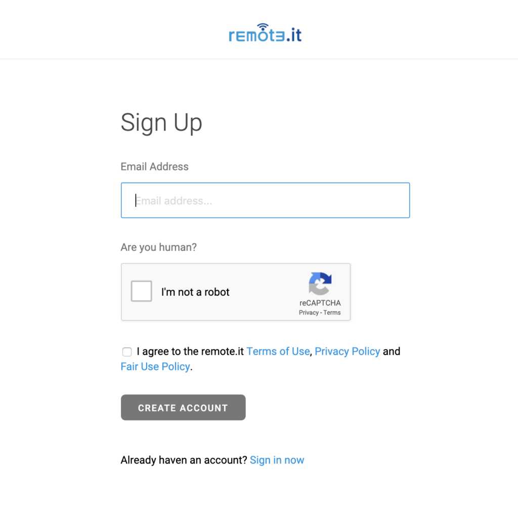 sign up