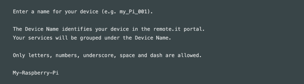 device name